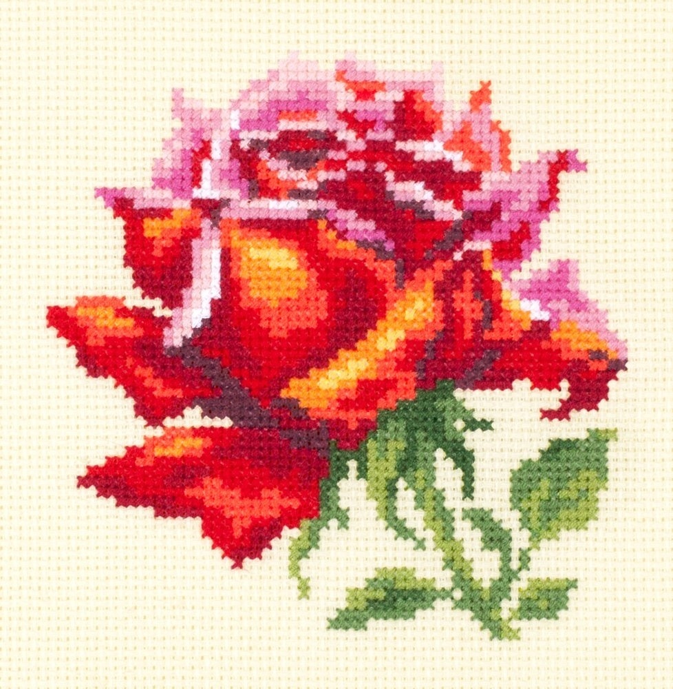Scarlet Rose Cross Stitch Kit фото 2