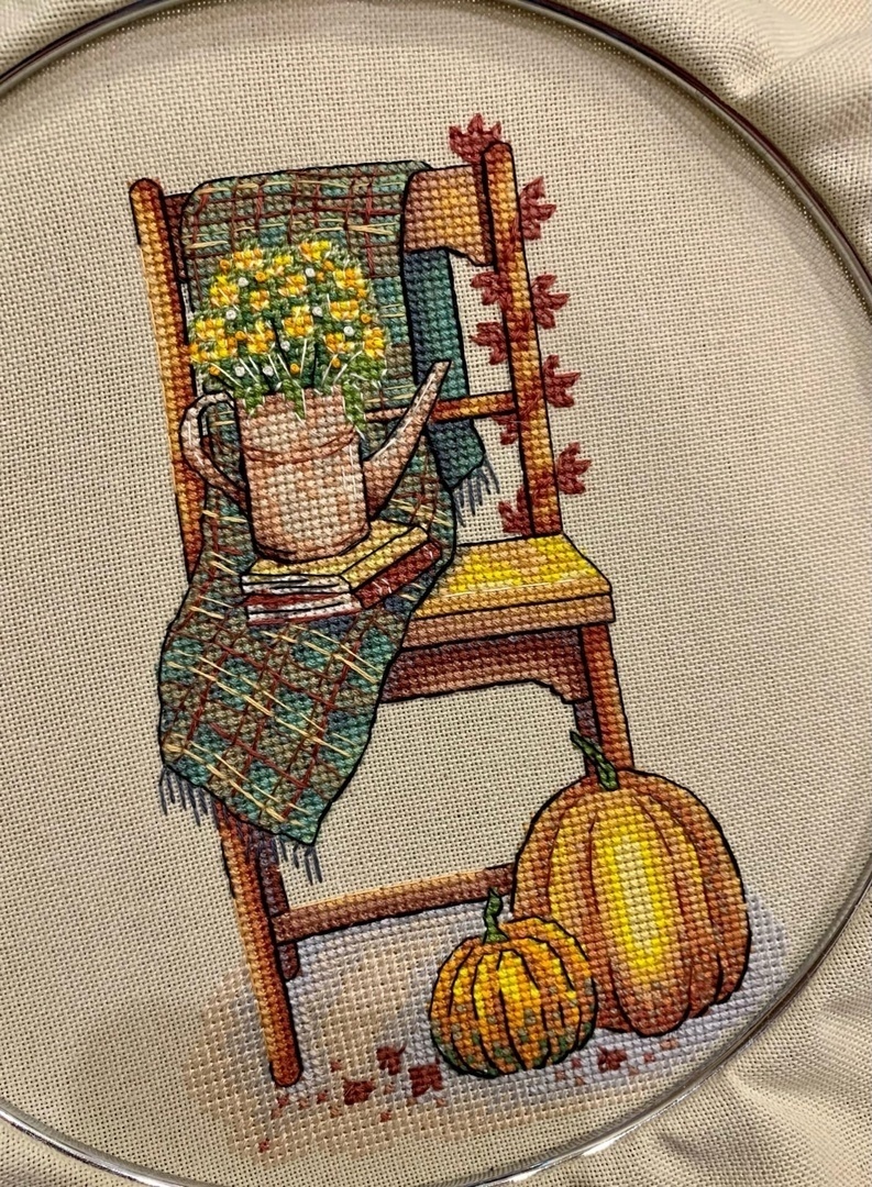 Autumn Chair Cross Stitch Pattern фото 2