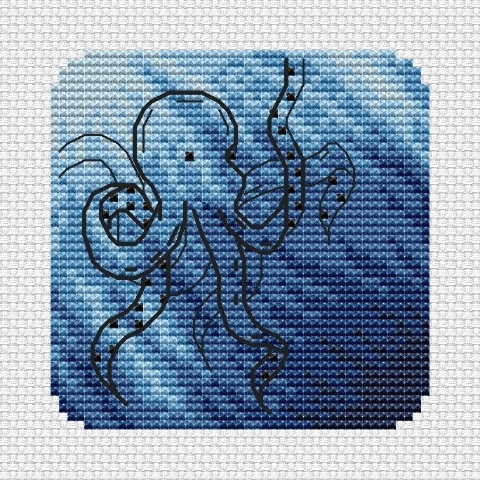 The Octopus Cross Stitch Pattern фото 1