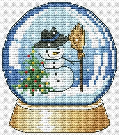 Snow Globe 5 Cross Stitch Pattern фото 1