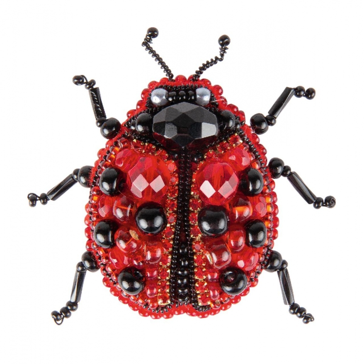 Ladybug Brooch Embroidery Kit фото 1