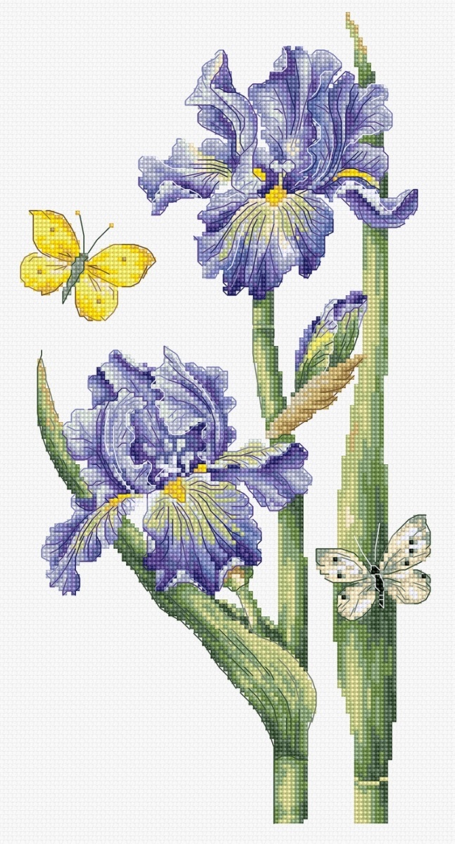 May Iris Cross Stitch Kit фото 1