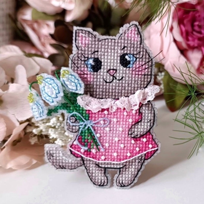 Cute Kitty Cross Stitch Pattern фото 4