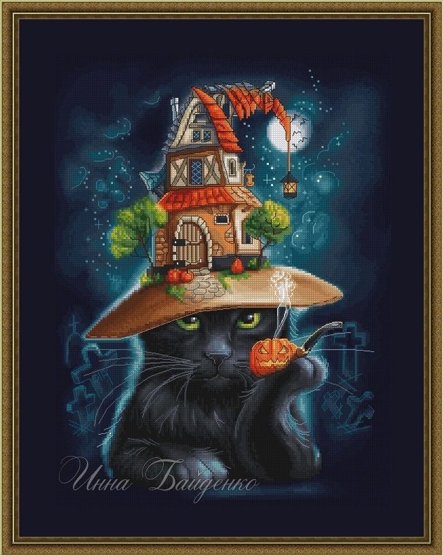 Secrets of the Black Cat 2 Cross Stitch Pattern фото 1