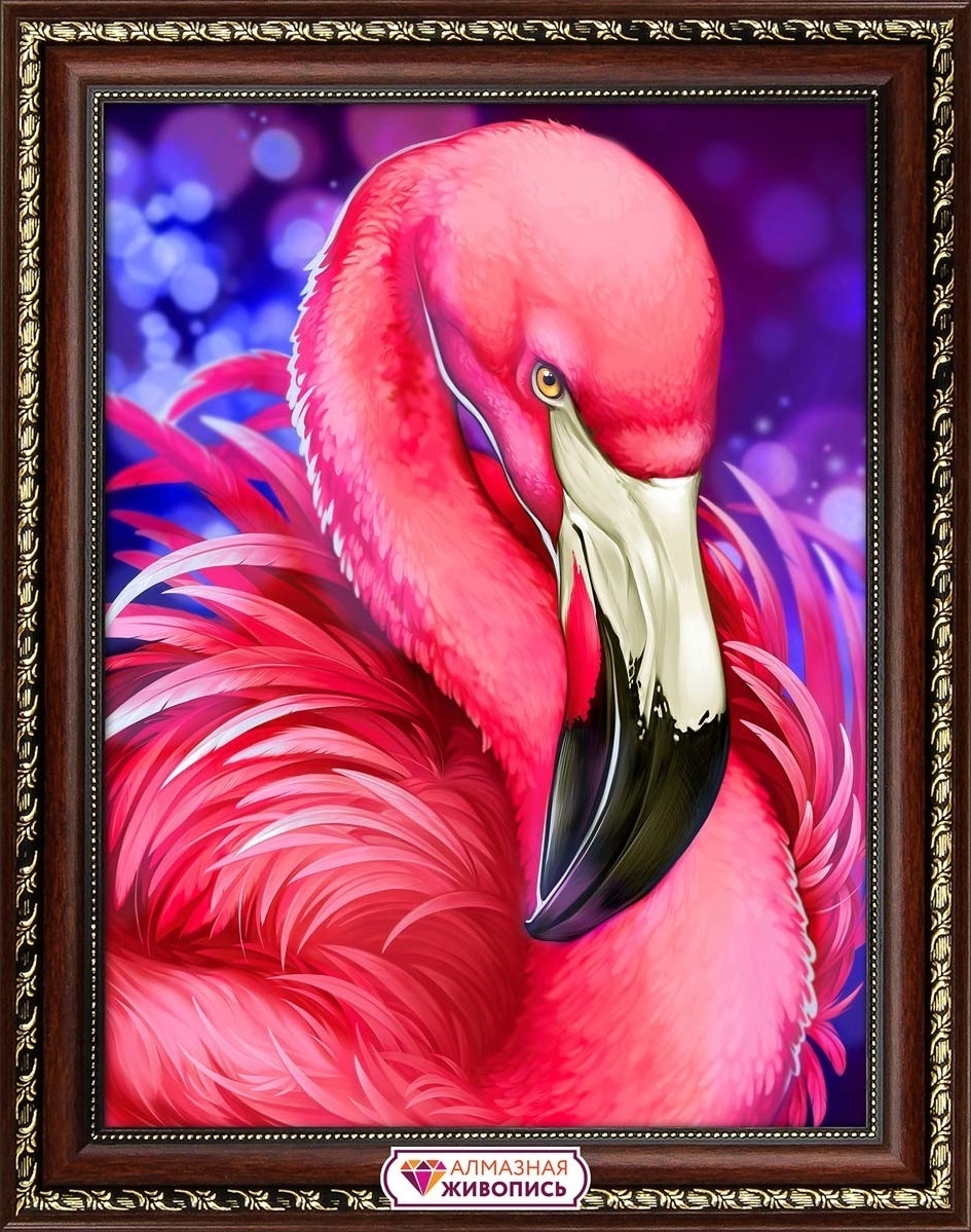 Bright Flamingo Diamond Painting Kit фото 1