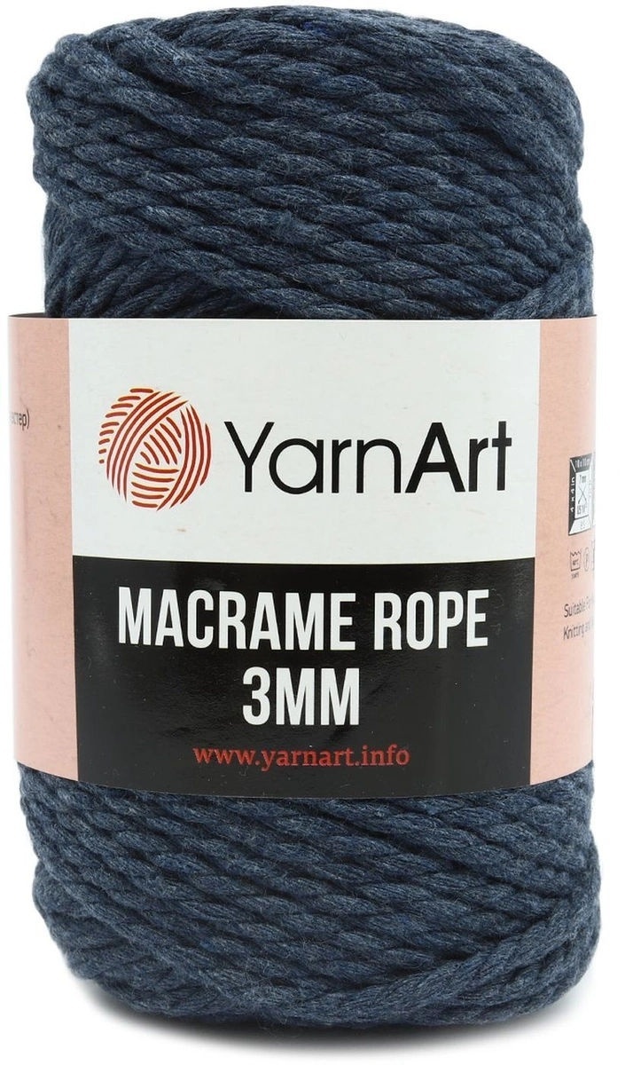 YarnArt Macrame Rope 3mm 60% cotton, 40% viscose and polyester, 4 Skein Value Pack, 1000g фото 11