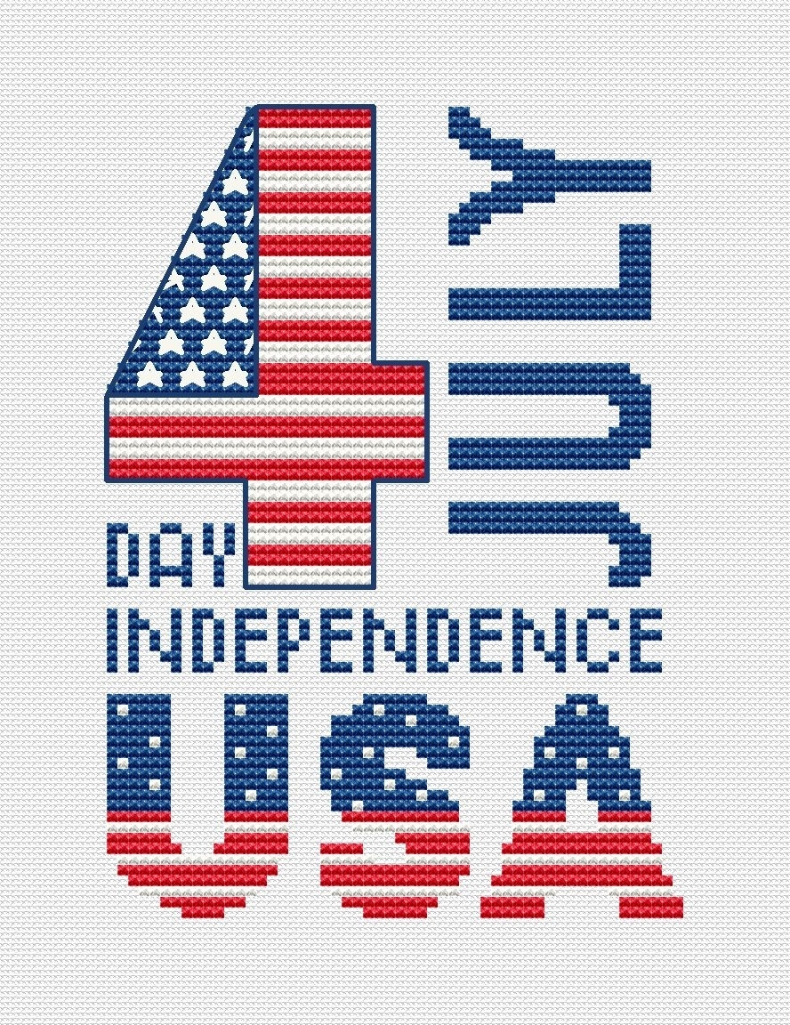 Independence Day Cross Stitch Pattern фото 1