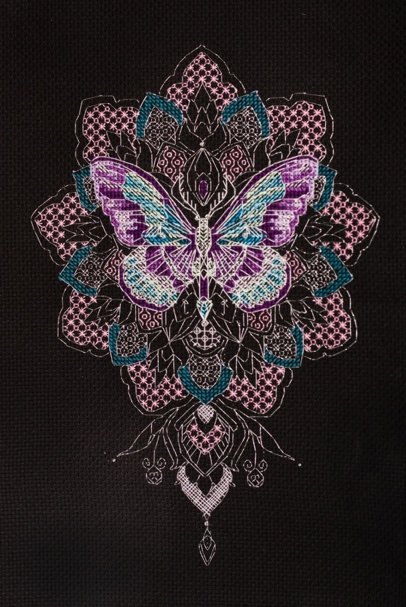 Night Butterfly Cross Stitch Kit фото 1