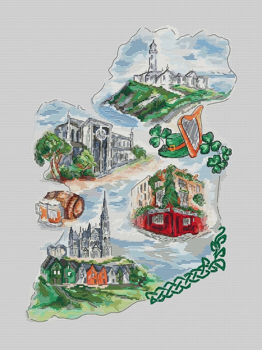 Ireland Cross Stitch Chart фото 1