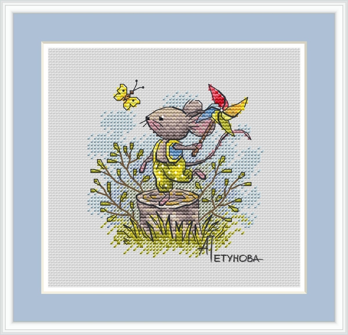 Spring Mice. Wonderful Day Cross Stitch Pattern фото 1