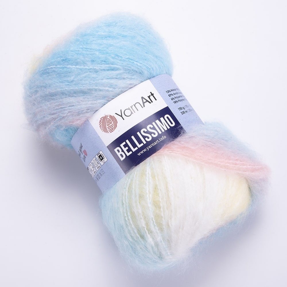 YarnArt Bellissimo 13% mohair, 67% acrylic, 4% polyamide, 16% polyester, 3 Skein Value Pack, 450g фото 21