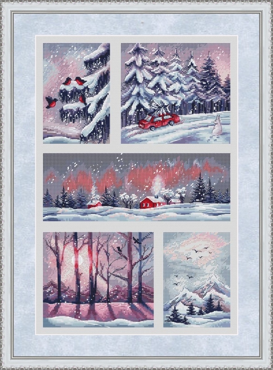 Winter Sketches Cross Stitch Pattern фото 1
