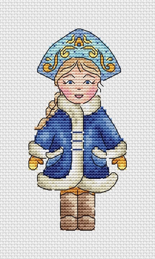 A Snow Maiden Cross Stitch Pattern фото 1