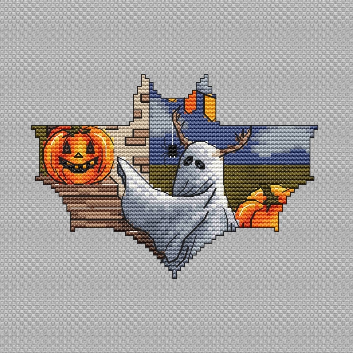 Autumn Ghost Cross Stitch Pattern фото 1
