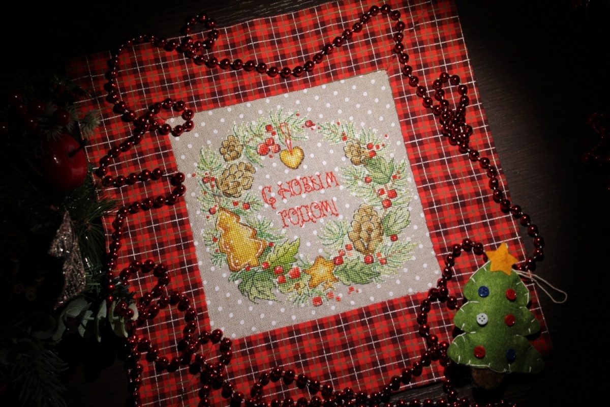 Wreath with Cookies Cross Stitch Pattern фото 2