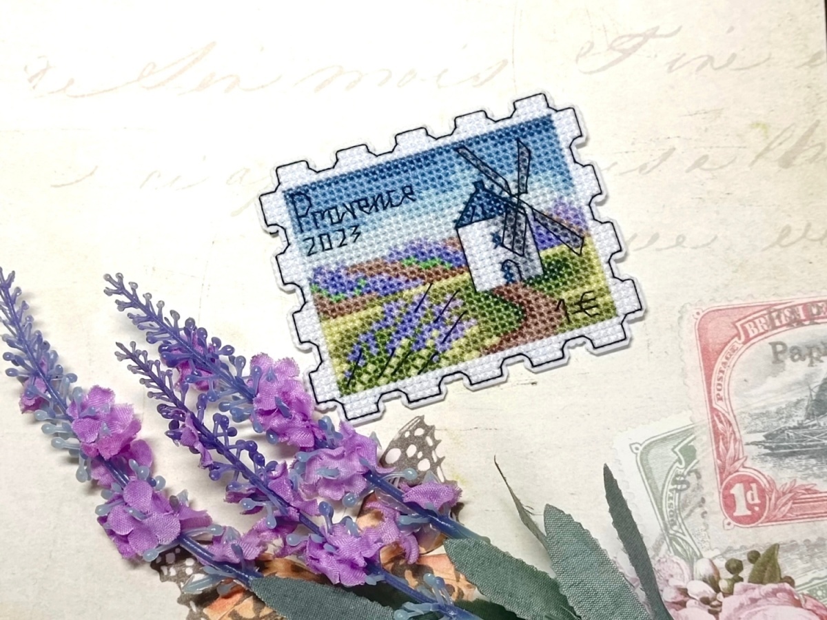 Windmill Postage Stamp Cross Stitch Pattern фото 3