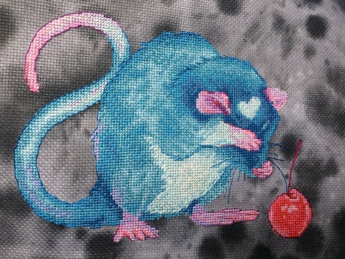Rat Washing Up Cross Stitch Pattern фото 2