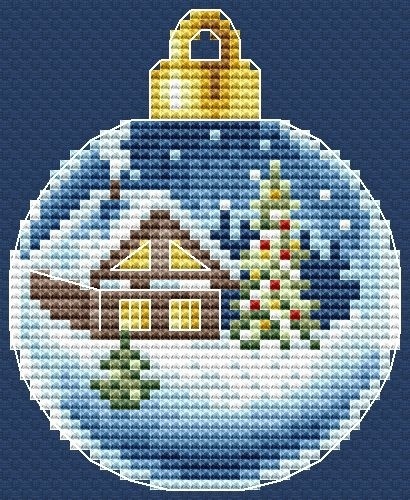 Christmas Bauble. House 2 Cross Stitch Pattern фото 1