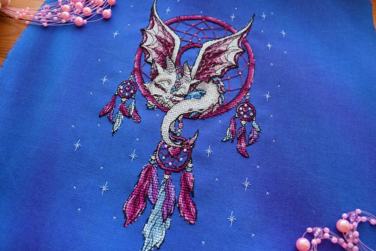 Dragon on the Dreamcatcher Cross Stitch Pattern фото 4