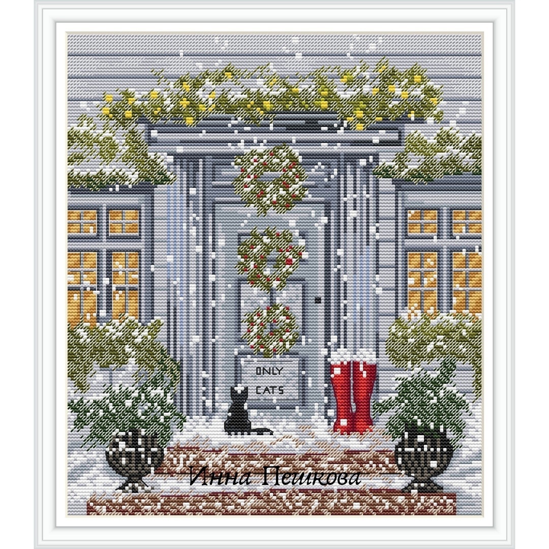 A House for a Cat Cross Stitch Pattern фото 1