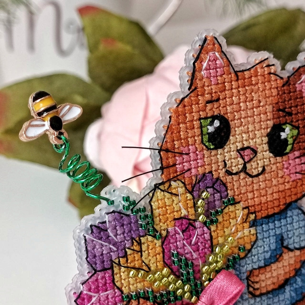 Cute Ginger Kitty Cross Stitch Pattern фото 4