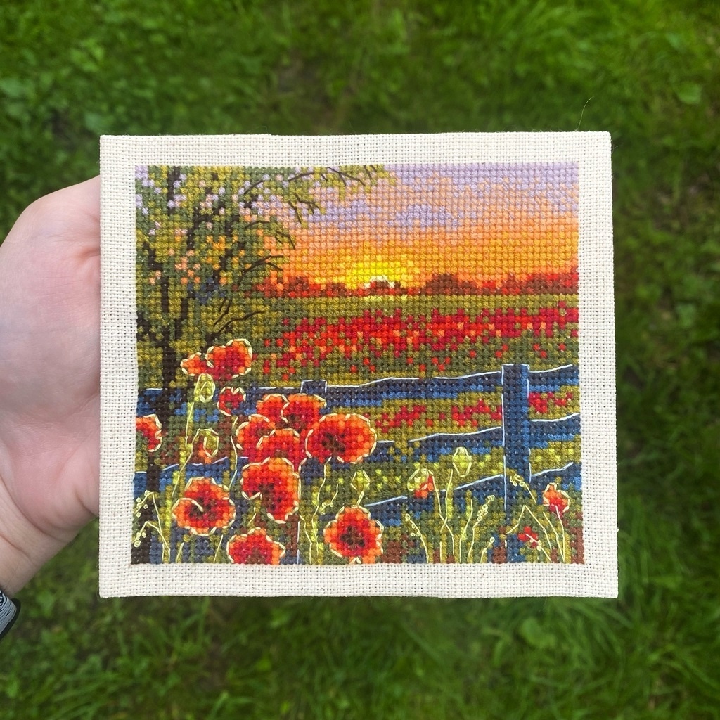 A Poppy Field Cross Stitch Pattern фото 3