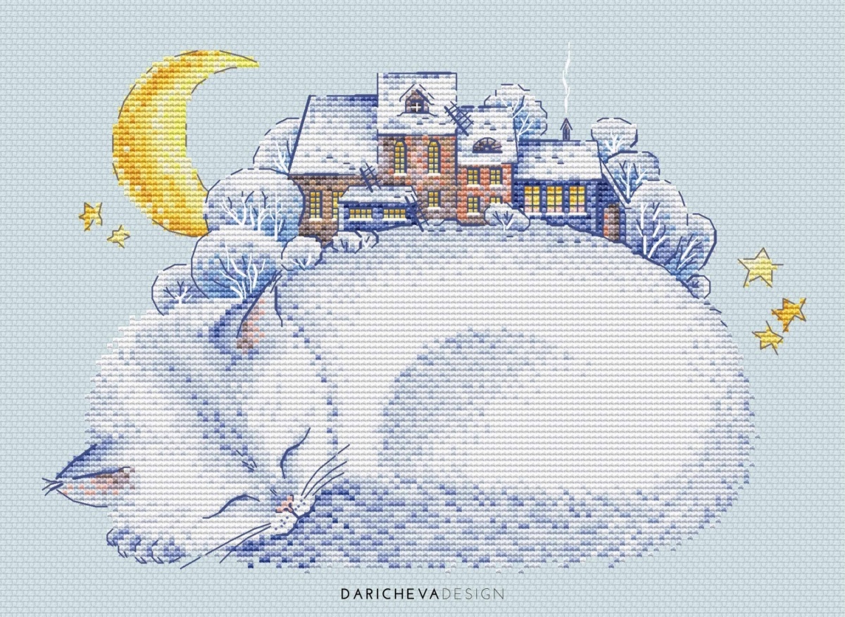 Winter Town Keeper Cross Stitch Pattern фото 4