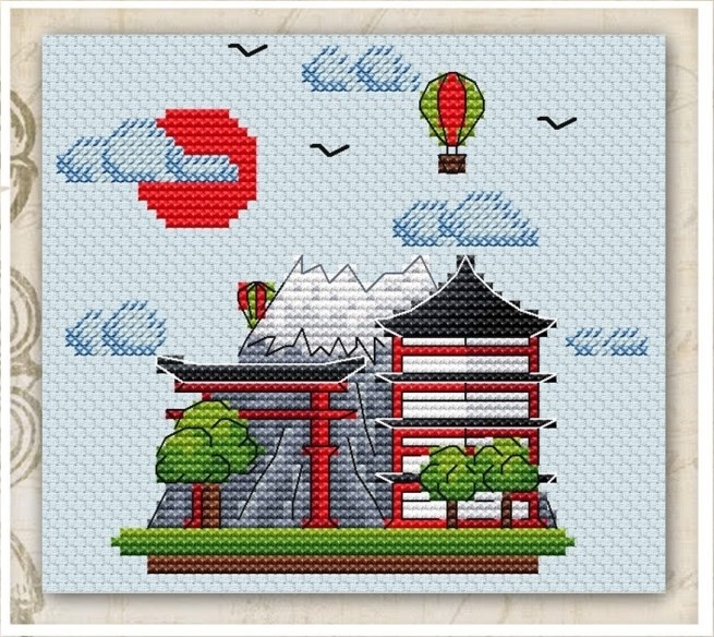Japan Cross Stitch Pattern фото 1