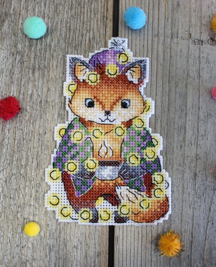 Christmas Fox Cross Stitch Kit фото 2