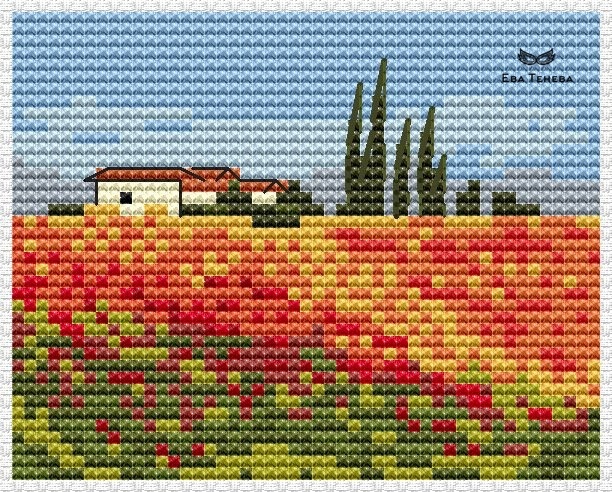 Tuscany Cross Stitch Pattern фото 1