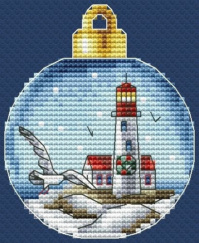 Christmas Bauble. Lighthouse 7 Cross Stitch Pattern фото 1