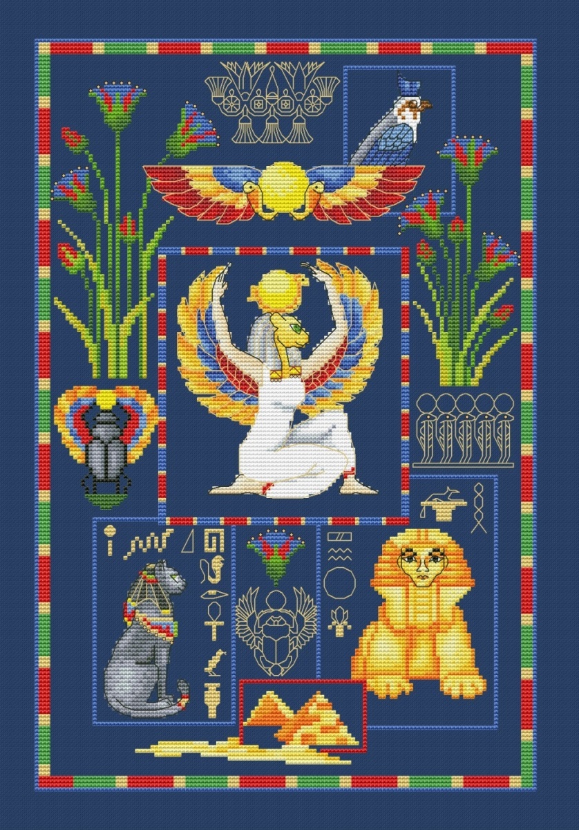 Egyptian Sampler Cross Stitch Pattern фото 2