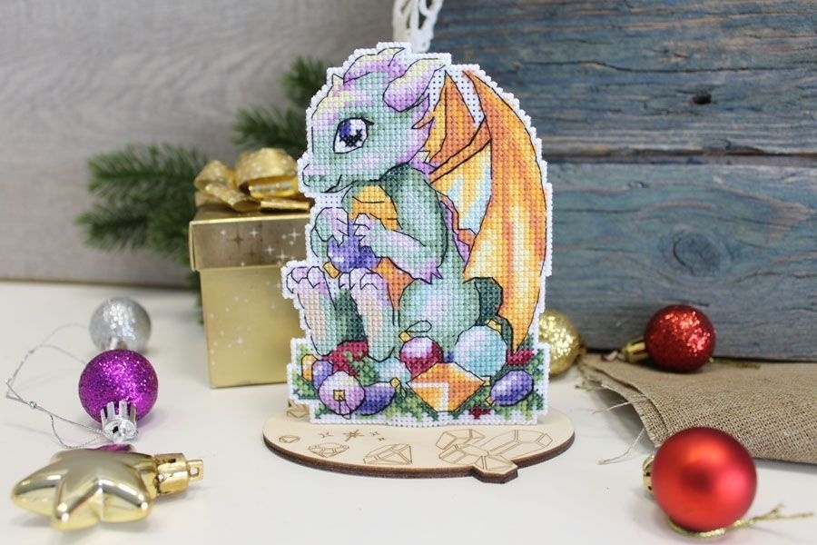 Christmas Little Dragon Cross Stitch Kit фото 2