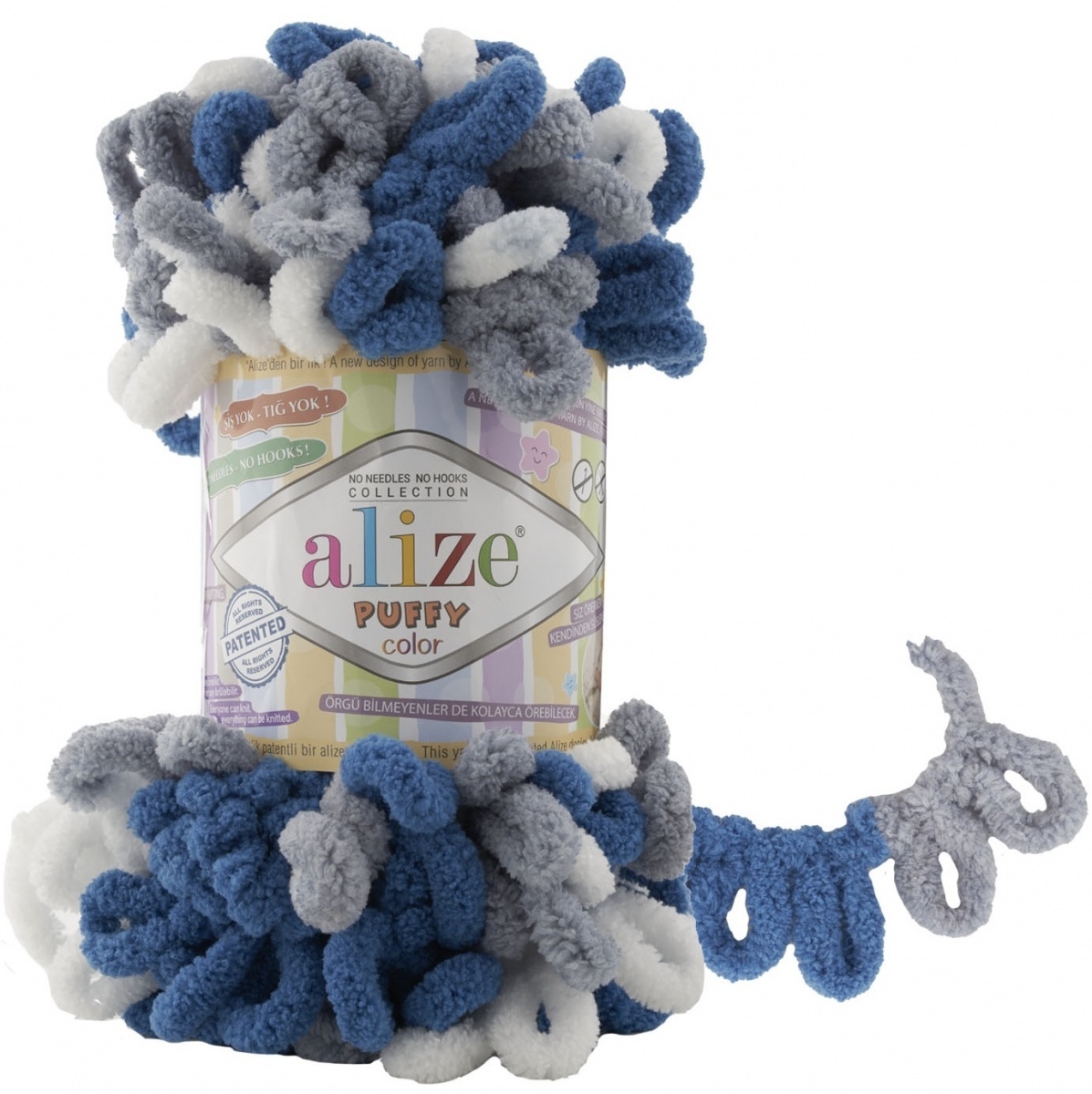 Alize Puffy Color, 100% Micropolyester 5 Skein Value Pack, 500g фото 60