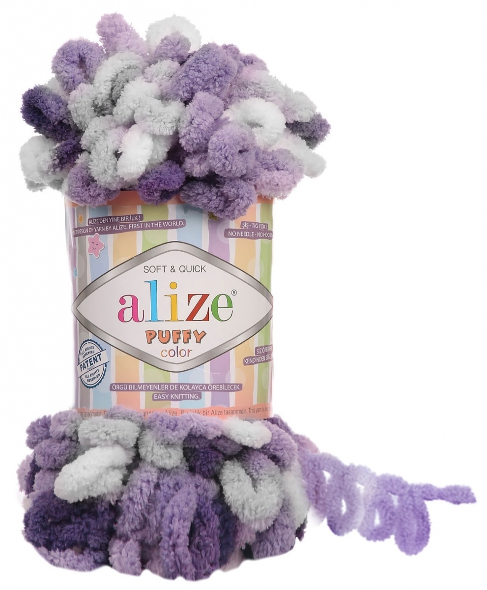 Alize Puffy Color, 100% Micropolyester 5 Skein Value Pack, 500g фото 15