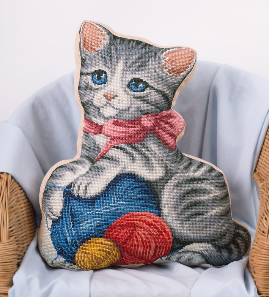 My Kitten (Cushion Front) Cross Stitch Kit фото 1