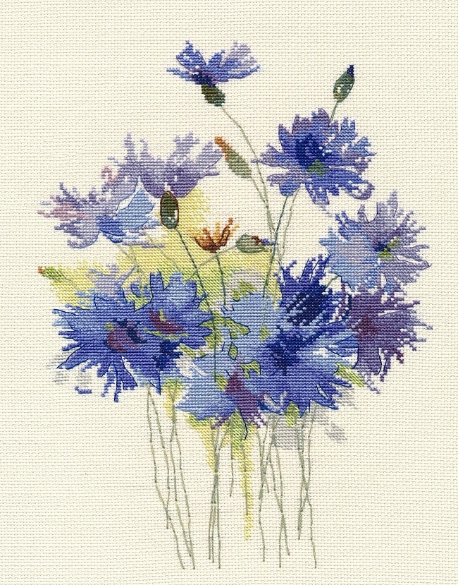 Blueflowers Cross Stitch Kit  фото 1