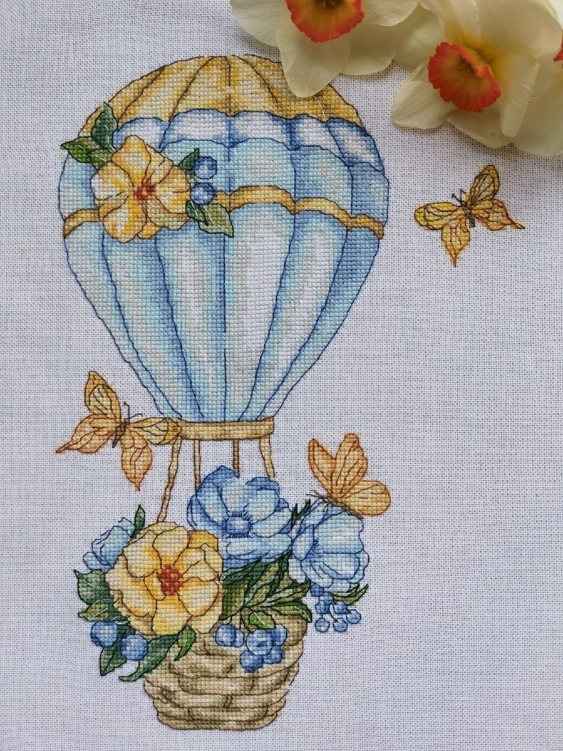Flower Balloon Cross Stitch Pattern фото 9