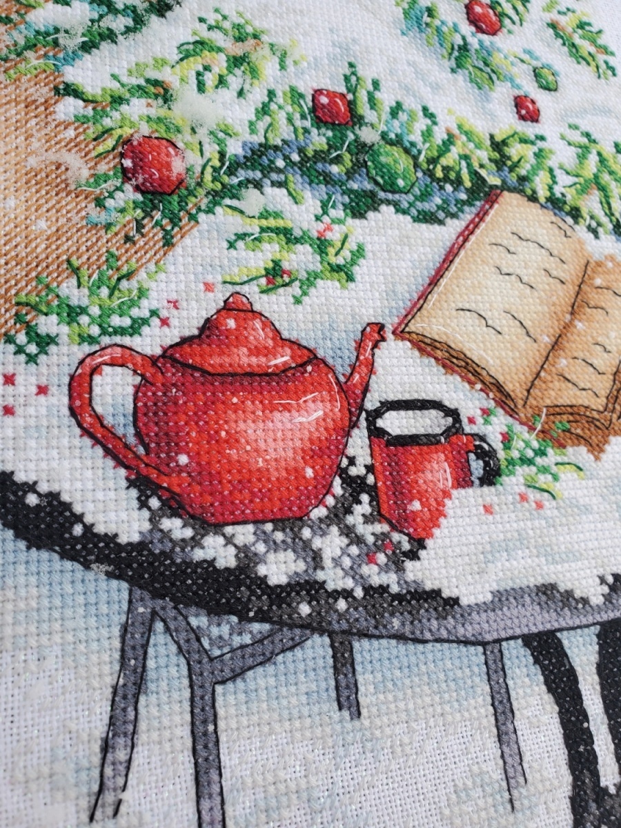Tea Drinking with a Book Cross Stitch Patterns фото 6