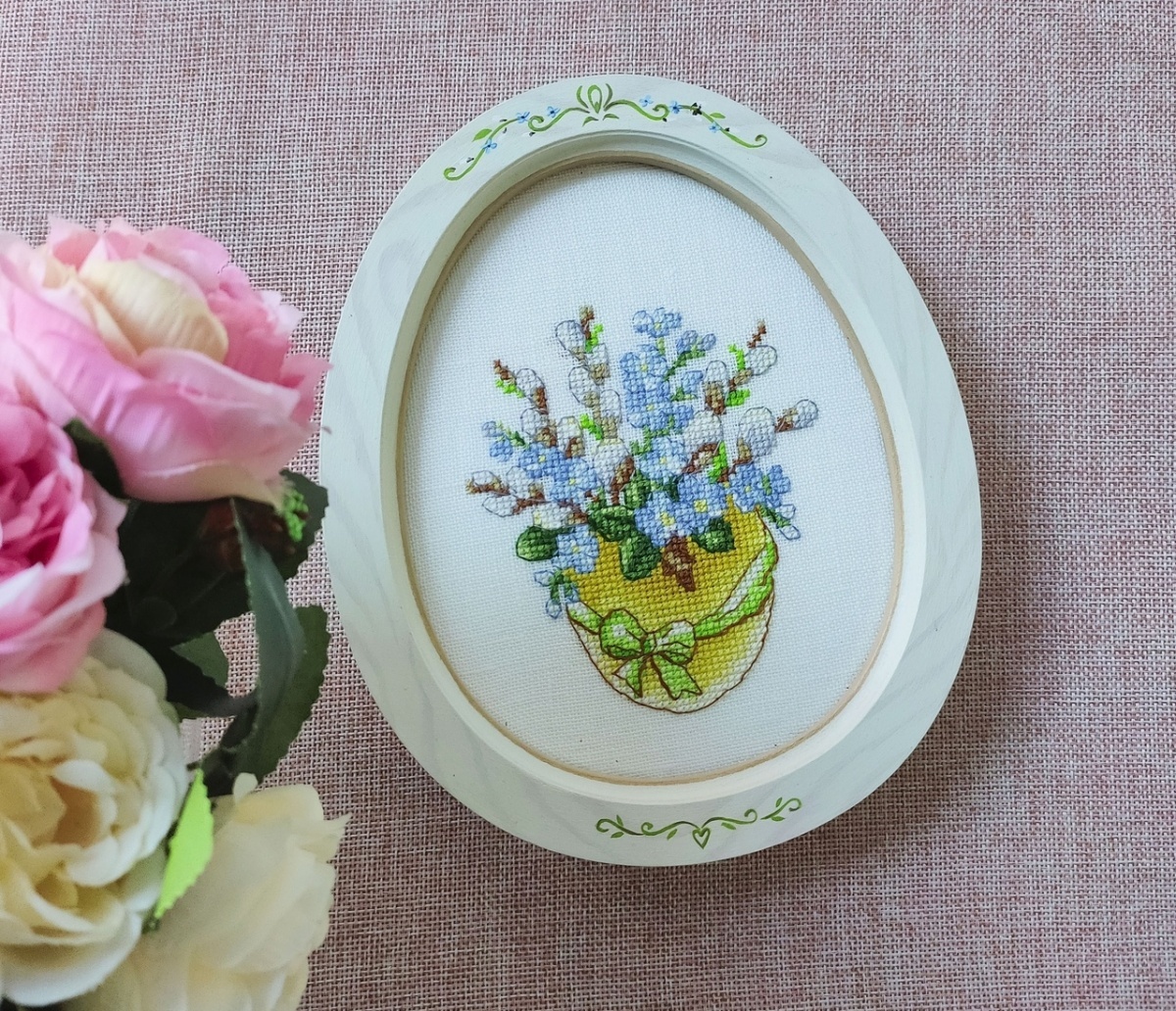 Easter Eggs. Forget-me-not Cross Stitch Pattern фото 7