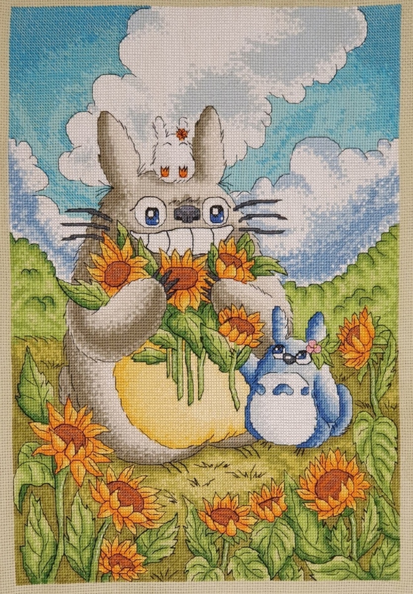 Summer Totoro Cross Stitch Pattern фото 2