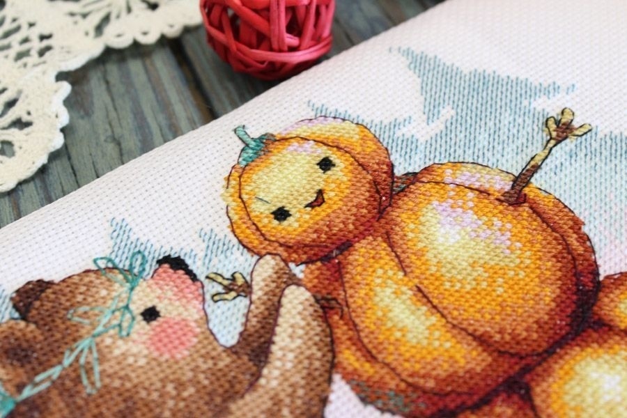 Pumpkin Man Cross Stitch Kit фото 4