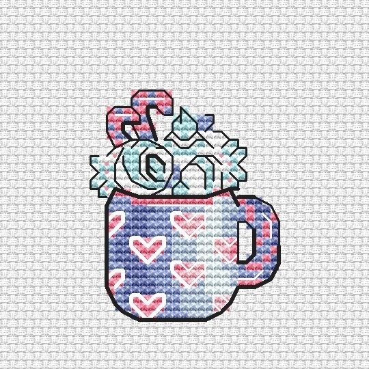 Sweet Glass Cross Stitch Pattern фото 1