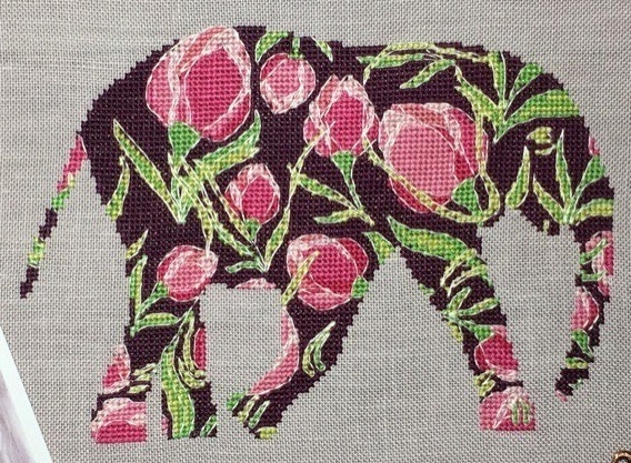 Tulip Elephant Cross Stitch Pattern фото 2