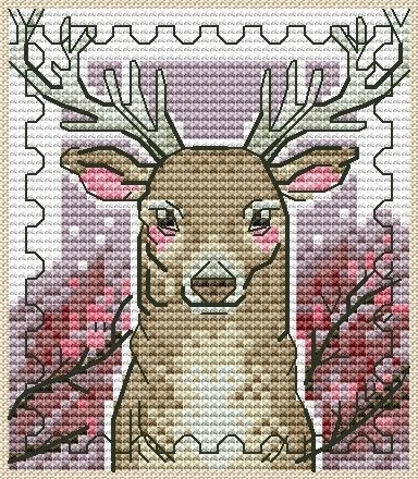 Post Stamp 5 Cross Stitch Pattern фото 1