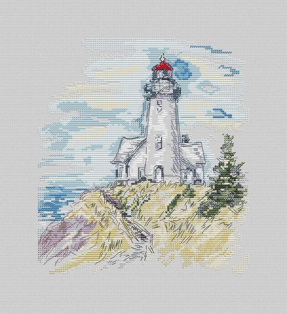 Lighthouse on the Hill Cross Stitch Chart фото 1