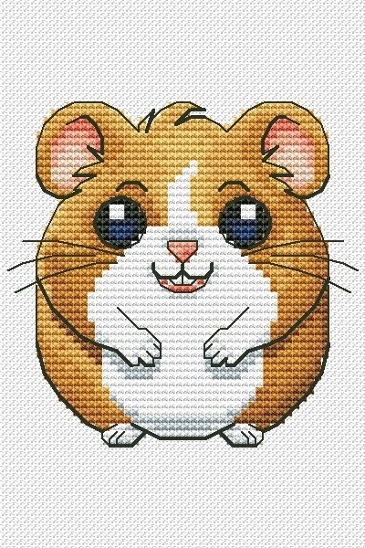 Cute Hamster Cross Stitch Pattern фото 1