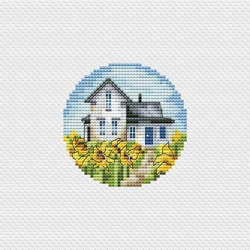 House 9 Cross Stitch Pattern фото 1