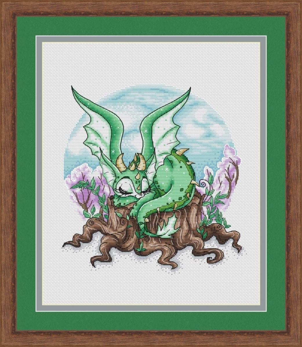 Spring Dragon Cross Stitch Pattern фото 1