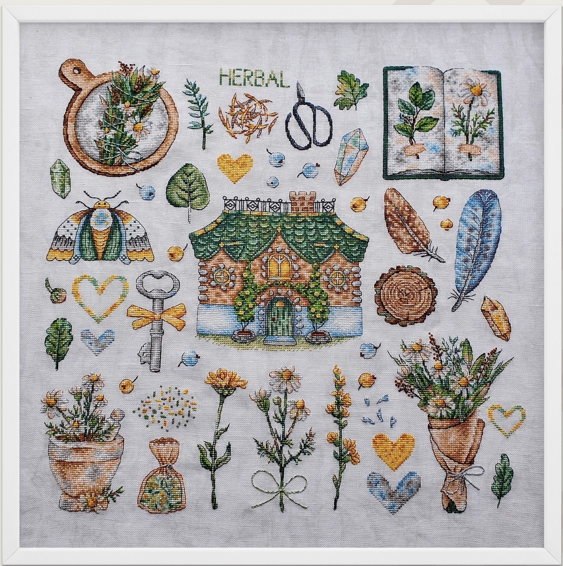 Herbal House Cross Stitch Pattern фото 1